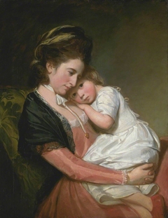 Mrs Johnstone and her Son (?) by George Romney