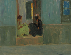 Negras en la puerta o Negras en zaguán by Pedro Figari Solari