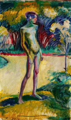 Nude Boy in the garden of Nyerges by Károly Kernstok