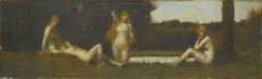 Nymphes à la sortie du bain by Jean-Jacques Henner