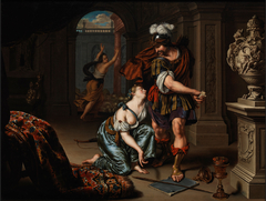 Odysseus threatening Circe by Willem van Mieris