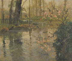 Orillas del río en primavera by Frits Thaulow