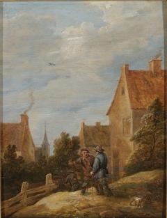 Peasants on a Road in a Village by David Teniers the Younger