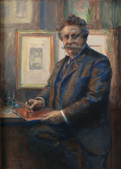 Portrait de Charles Albert Waltner dans son atelier by Jean-Joseph Weerts