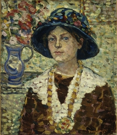 Portrait of a Girl with Flowers by Maurice Prendergast