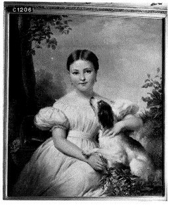 Portrait of Jacqueline Adriënne Henriëtte Hoffmann (1827-1889), wife of Otto baron van Wassenaer, Lord of Katwijk and 't Zandt by Jan Adam Kruseman