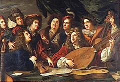 Portrait of several musicians and artists by François Puget