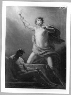 Prometheus bringt das Feuer auf die Erde by Heinrich Füger