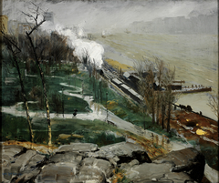 Rain on the River by George Bellows