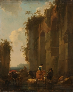 Ruins in Italy by Nicolaes Pieterszoon Berchem