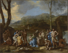 Saint John Baptizing in the River Jordan by Nicolas Poussin