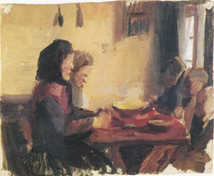 Saying Grace (HAF3069) by Anna Ancher