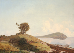 Scanian landscape with a view of Kullen by Louis Gurlitt