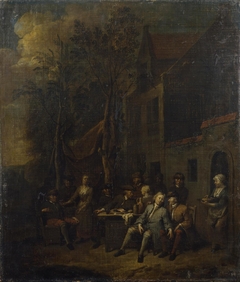 Scene by a Tavern by Jan Baptist Lambrechts