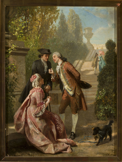 Scene in a park by Prudent Louis Leray