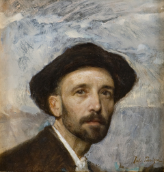 Self-portrait with soft hat by Julius Paulsen