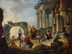 Sermon of St Paul amidst the Ruins by Giovanni Paolo Panini