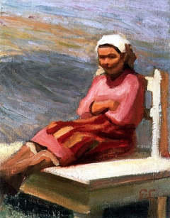 Sitting Peasant Woman by Sándor Galimberti