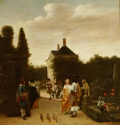 Skittle Players in a Garden by Pieter de Hooch