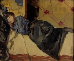 Slapende vrouw by Isaac Israels