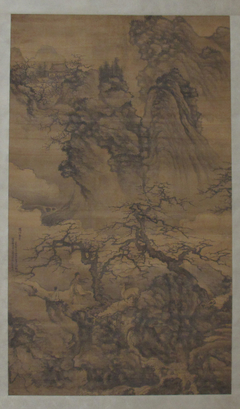 Spring Landscape with Plum Blossoms, Scholar and Deer by Xie Shichen