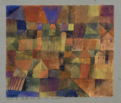 Stadt mit den drei Kuppeln by Paul Klee