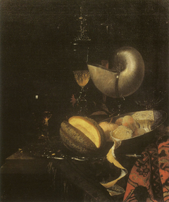 Still Life with Fruit and a Nautilus Cup by Willem Kalf