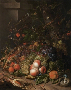 Still Life with Fruit, Bird's Nest and Insects by Rachel Ruysch