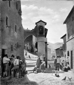 Street Scene in Subiaco, Italy by Julius Friedlænder