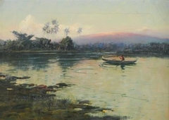 Sunrise Glow on Mount Loa from Waialua River, Hilo by D. Howard Hitchcock