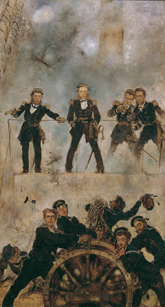 Tegetthoff in der Seeschlacht bei Lissa I by Anton Romako