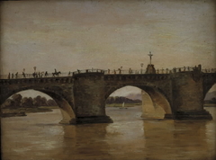 The Augustus Bridge in Dresden by Johan Christian Dahl