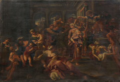 The Charity of St Roch by Copy after Annibale Carracci