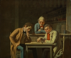 The Checker Players by George Caleb Bingham