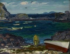 The Harbor, Monhegan Coast, Maine by George Bellows