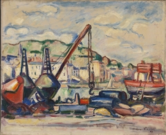 The Harbour in Honfleur by Othon Friesz