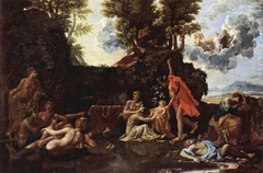 The Infant Bacchus Entrusted to the Nymphs of Nysa The Death of Echo and Narcissus by Nicolas Poussin