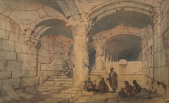 The interior of the Al-Aqsa Mosque, Jerusalem by Carl Haag