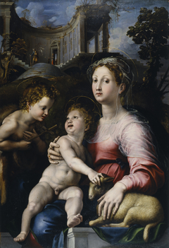 The Madonna and Child with Saint John the Baptist by Giulio Romano