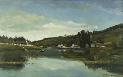 The Marne at Chennevières by Camille Pissarro