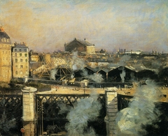 The Pont de l'Europe and the Gare Saint-Lazare with Scaffolding by Norbert Goeneutte