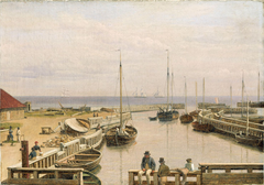 The Port of Dragør, Denmark by Christoffer Wilhelm Eckersberg