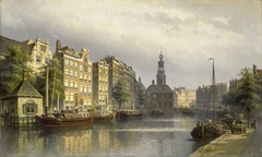 The Singel, Amsterdam, looking towards the Mint. by Eduard Alexander Hilverdink