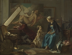 The Studio of the Engraver by Jean-Baptiste Antoine Emile Béranger