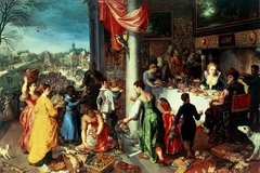 The Winter Feast, Gathering at the Bavarian State Palace by Hendrik van Balen the Elder