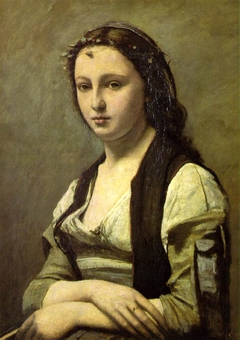 The Woman with a Pearl by Jean-Baptiste-Camille Corot