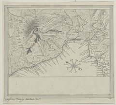 Topografische kaart van gedeelte van kust in Golf van Napels by Willem Fortuyn