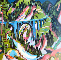 Brücke bei Wiesen by Ernst Ludwig Kirchner