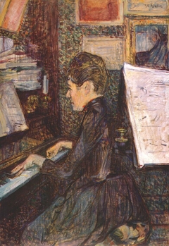 Mademoisele Dihau au Piano by Henri de Toulouse-Lautrec