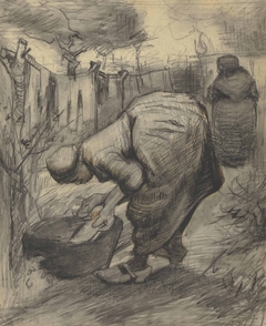 Peasant Woman at the Washtub by Vincent van Gogh